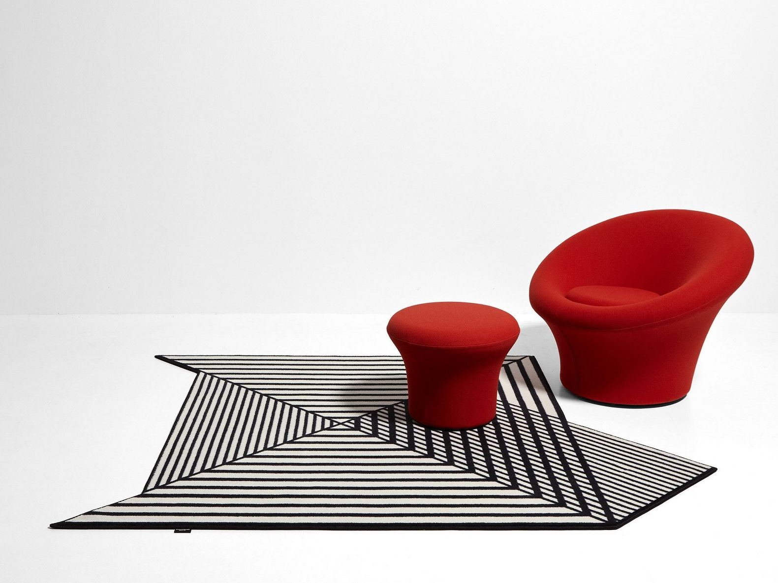 Полосатый бархатный ковер Antoniolupi Tramato ARCH-00111351 - Вид №2