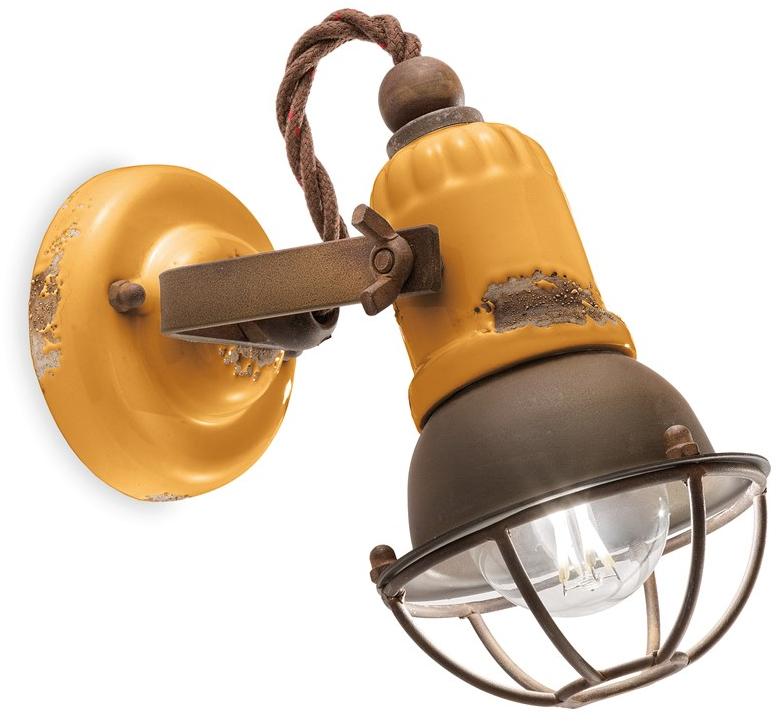 FERROLUCE Регулируемый круглый керамический настенный светильник Loft C1675 - c1675/1 - Вид №5