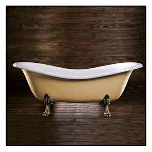 Ванна Akcjum Cleopatra WR-05-01-Br-N овальная бежевая с золотыми ножками