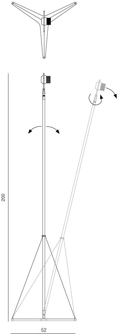 Martinelli Luce Регулируемый светодиодный торшер из алюминия  2302/ne  - Вид №11