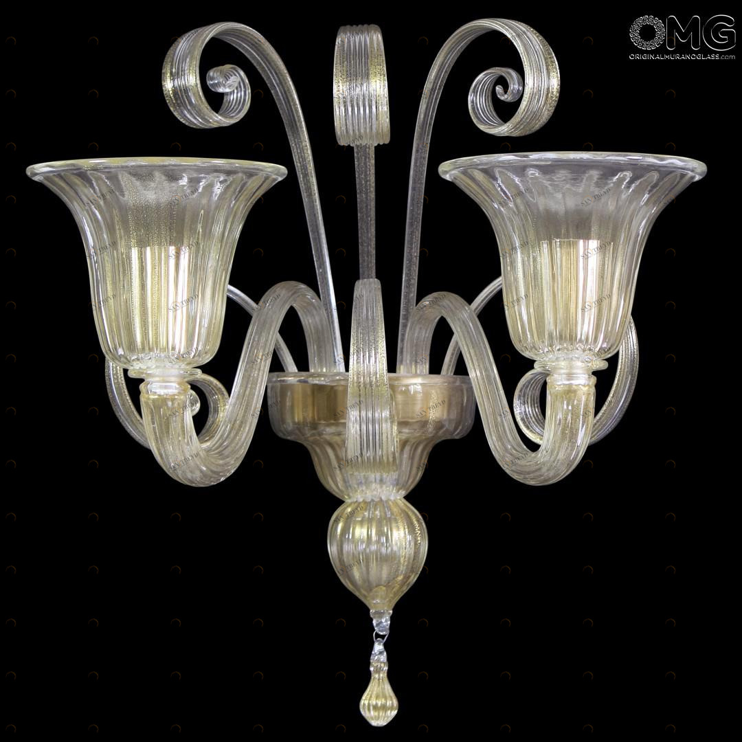 1277 ORIGINALMURANOGLASS Настенный светильник Бра Фоскари - Пастораль - муранское стекло OMG 35 см CLASSICO