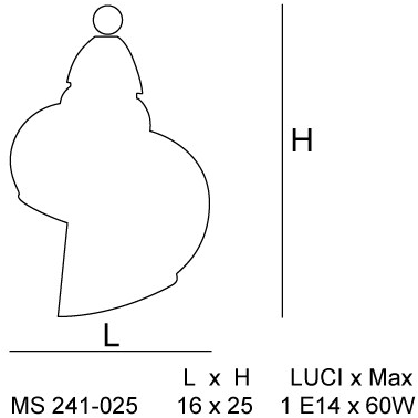 Siru Подвесной светильник из муранского стекла Chiocciola Rs 241-025 - Вид №1
