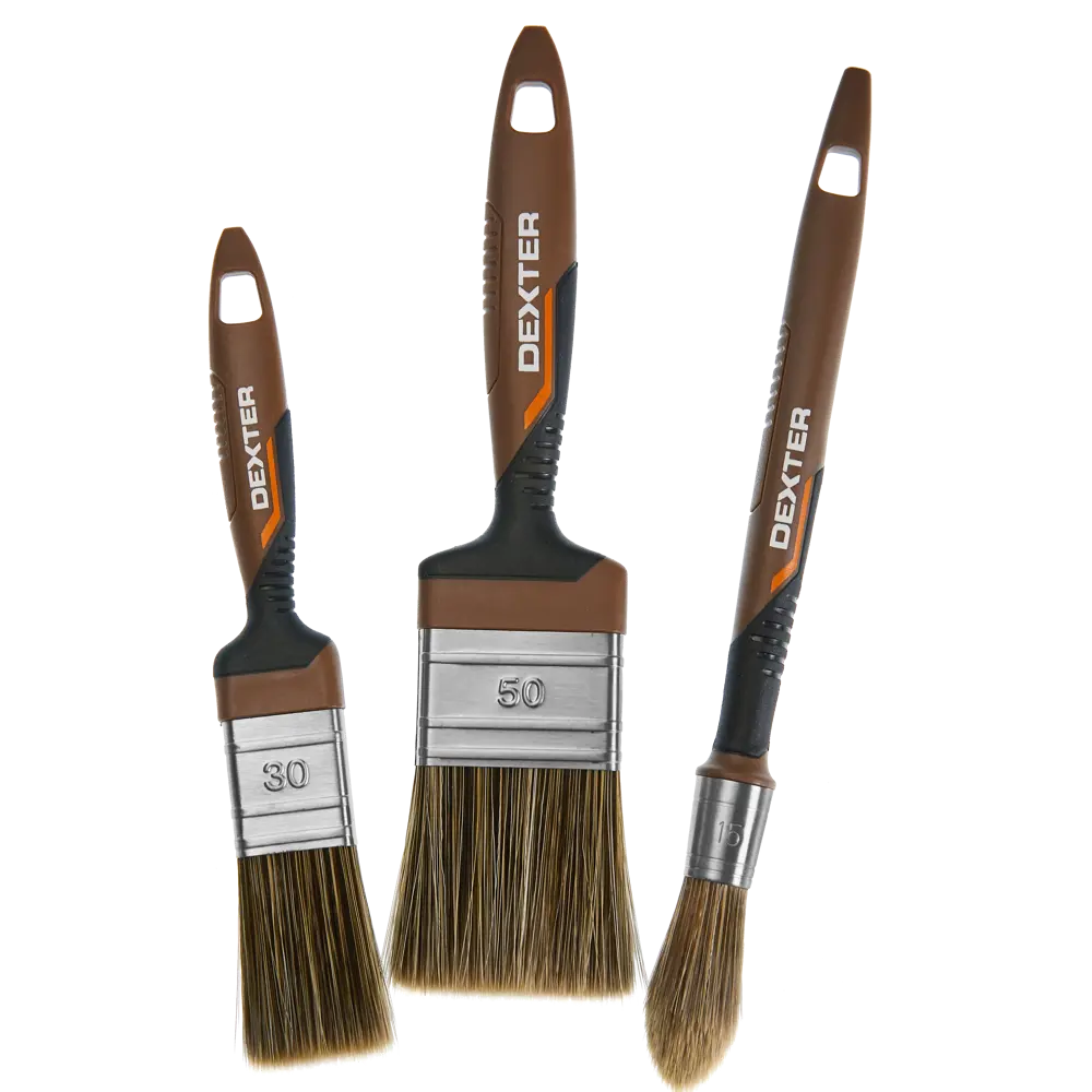 Набор профессиональных кистей Dexter для лаков и антисептиков 3 шт 82798243 STLM-0036060