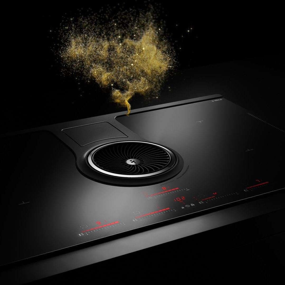 NIKOLATESLA HP BL/F/ 83-PRF0120976A Индукционные варочные панели / индукционная, .nikolatesla.панель+вытяжка, стеклокерамика, индукционная, 83см, сенсорное управление , pot detector, bridge zones, power limitation , 900м3, фильтрация, черный Elica  - Вид №3