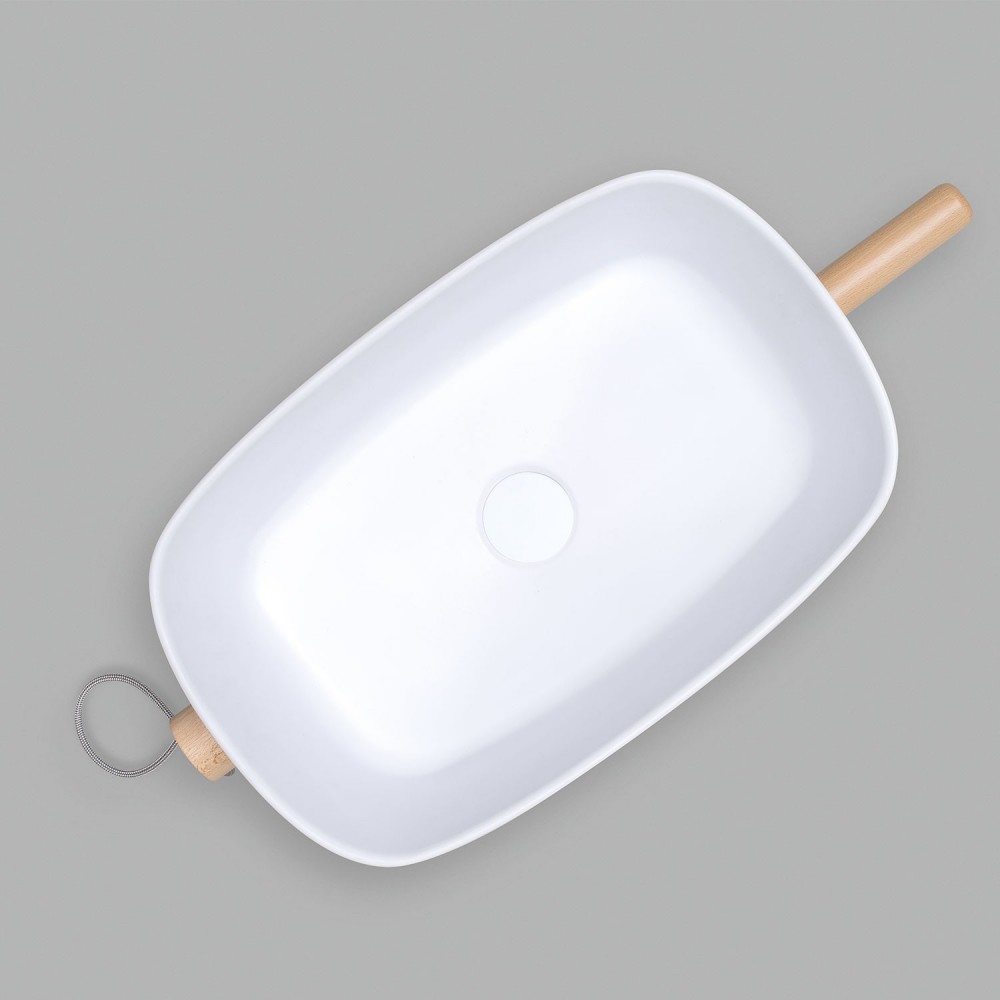 EVLAPAN Подвесная раковина настенная прямоугольная EVER Life Design Bounce белая