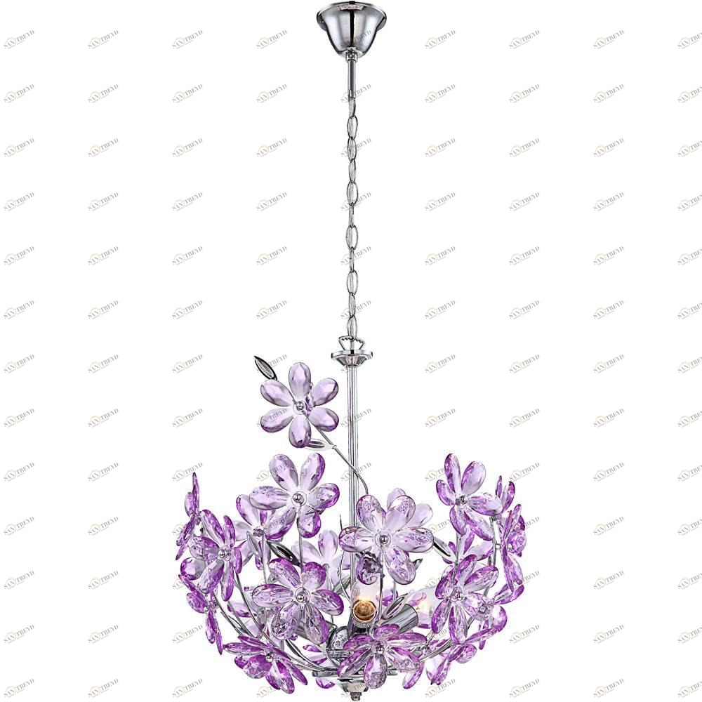 Подвесная люстра Globo Purple 5141 GLOBO ДИЗАЙНЕРСКИЕ, ORGANICA 107946 Фиолетовый Ceramica Globo 