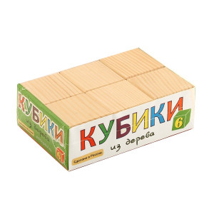 i660 Кубики неокрашенные, 6 шт. Pelsi