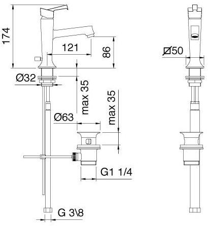 Rubinetterie Treemme Bridge_mono  7912  - Вид №2