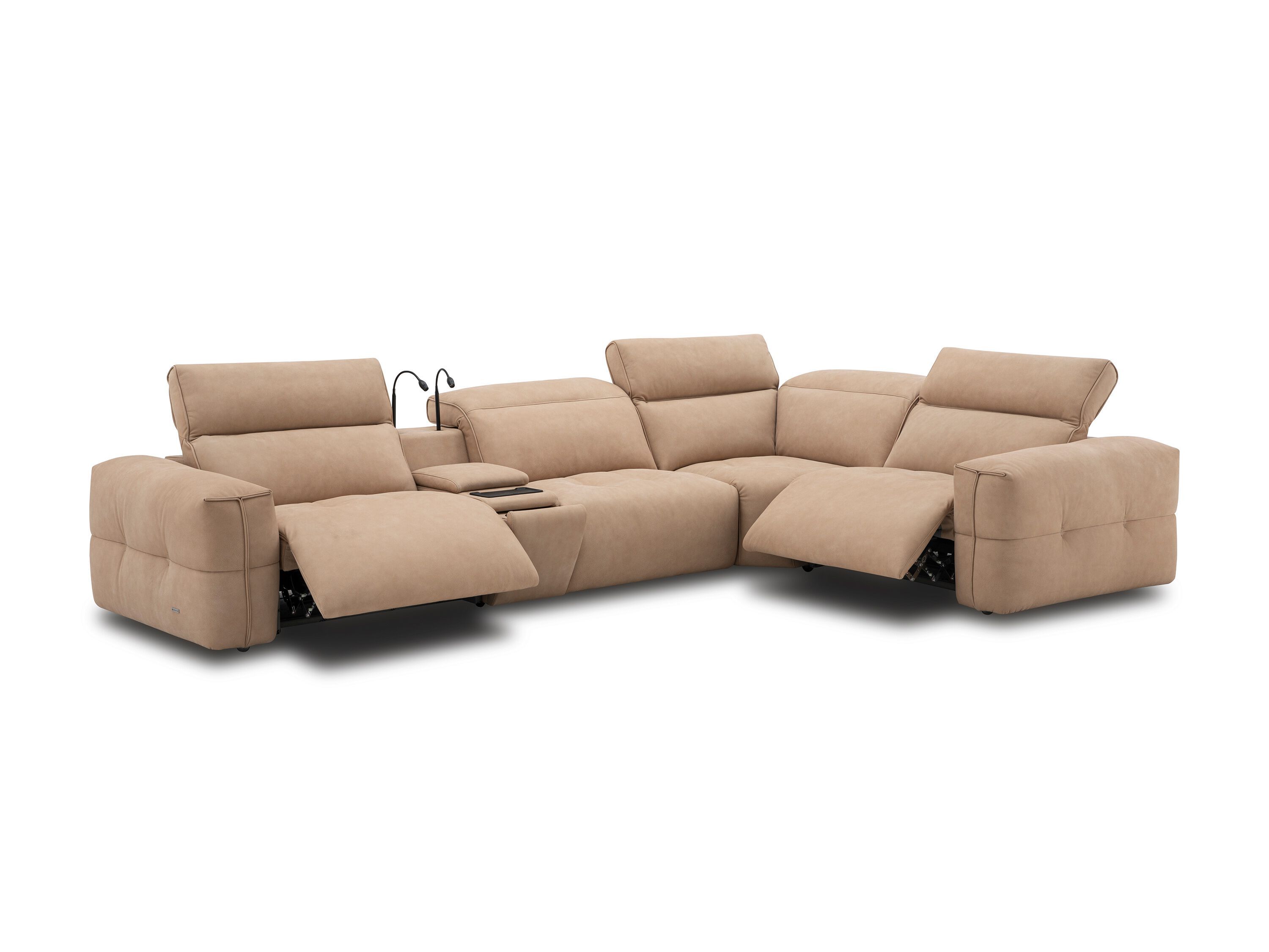 Кожаный угловой диван с электроприводом CAMPO DE' FIORI BLOOM ARCH-00109773 - Вид №1