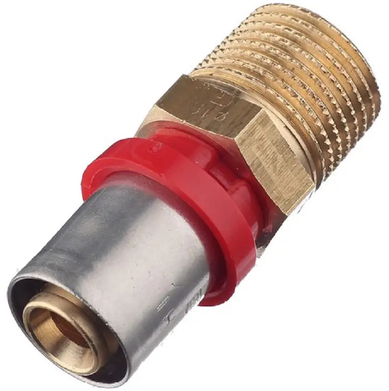 91683350 Муфта комбинированная Tiemme 1650009 1/2"x16 мм НР-ВПр латунь STLM-0809729