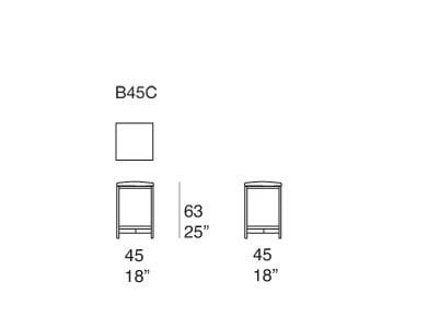 Высокий тканевый садовый стул Paola Lenti ARCH-00064572 - Вид №1