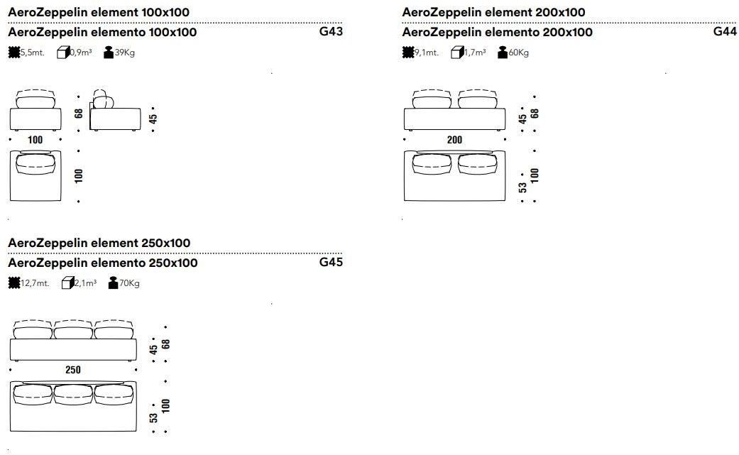 Moroso Секционный диван со съемным чехлом из ткани Aerozeppelin sun-id-1366216 - Вид №4