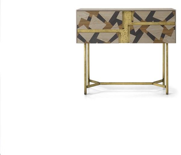 Arte Brotto Консоль из дерева с ящиками с инкрустацией Leonardo L1850 - Вид №3