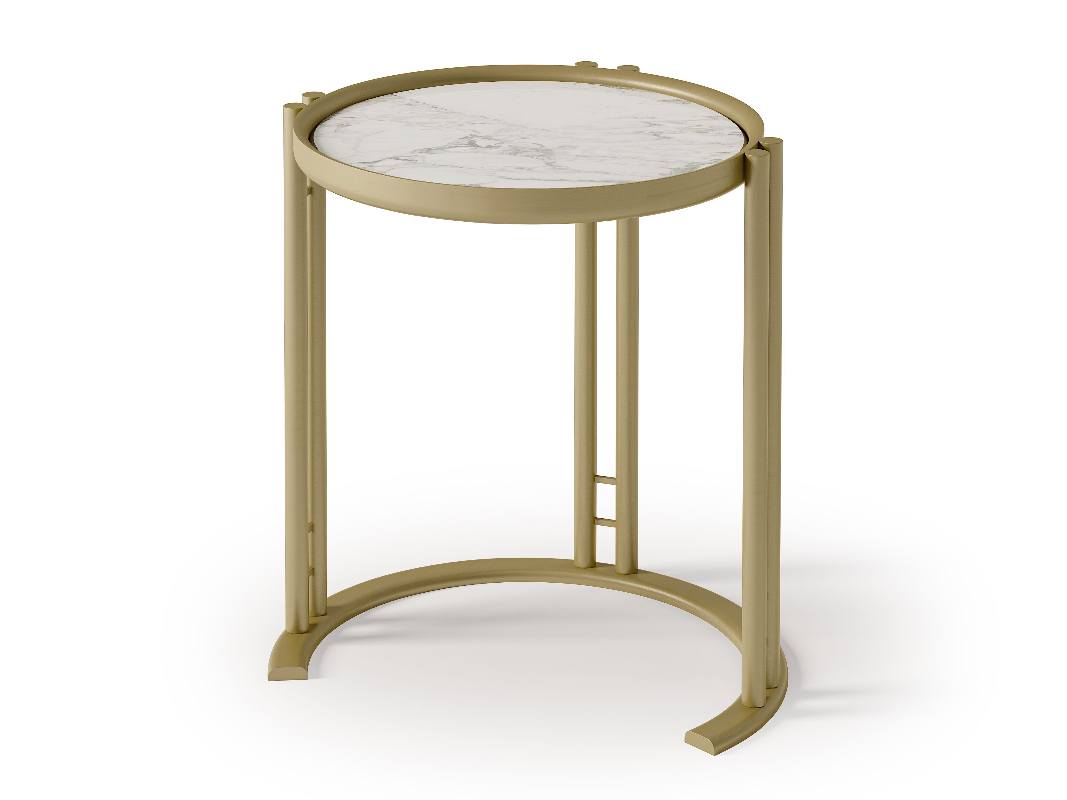 Высокий круглый сервировочный столик из керамогранита Bizzotto Italia Atmosphera ARCH-00109023