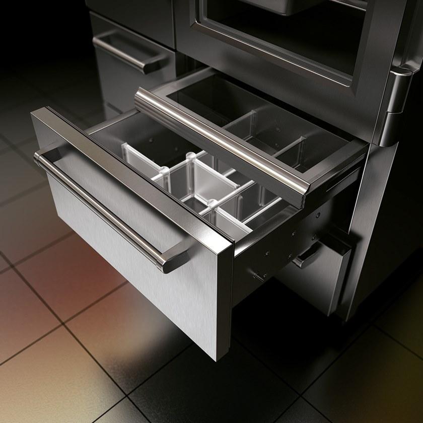 Sub-Zero Холодильник из нержавеющей стали со стеклянной дверцей класса а + Pro 48 Icbpro4850g  - Вид №2