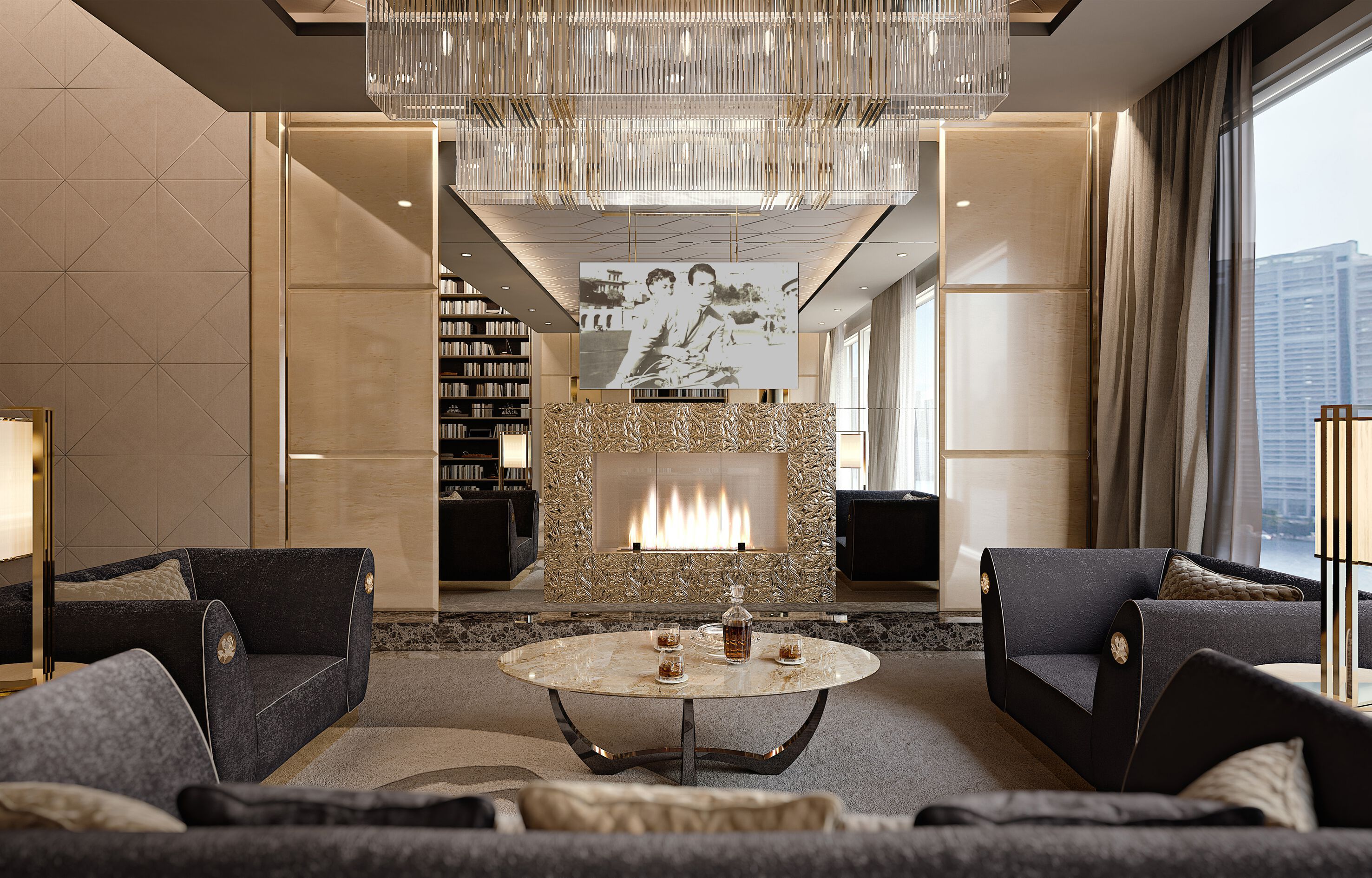 Тканевое кресло с подлокотниками Bizzotto Italia Symphony-Infinity ARCH-00125613 - Вид №1