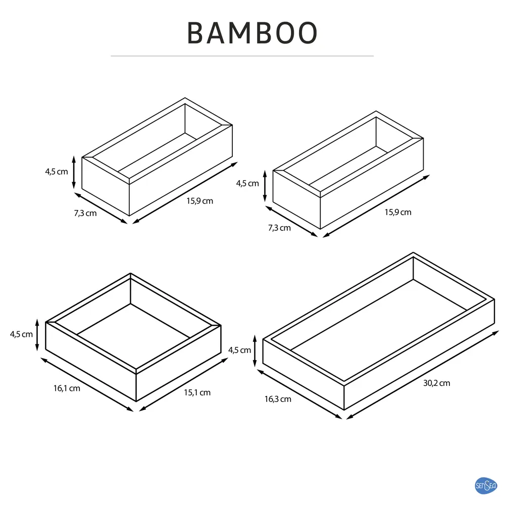 Набор из 4 коробок Sensea Bamboo Без серии STLM-2113589 - Вид №10