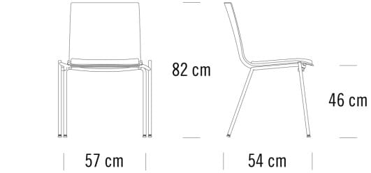 Пластиковый штабелируемый стул с мягким сиденьем THONET S 160 ARCH-00079289 - Вид №1