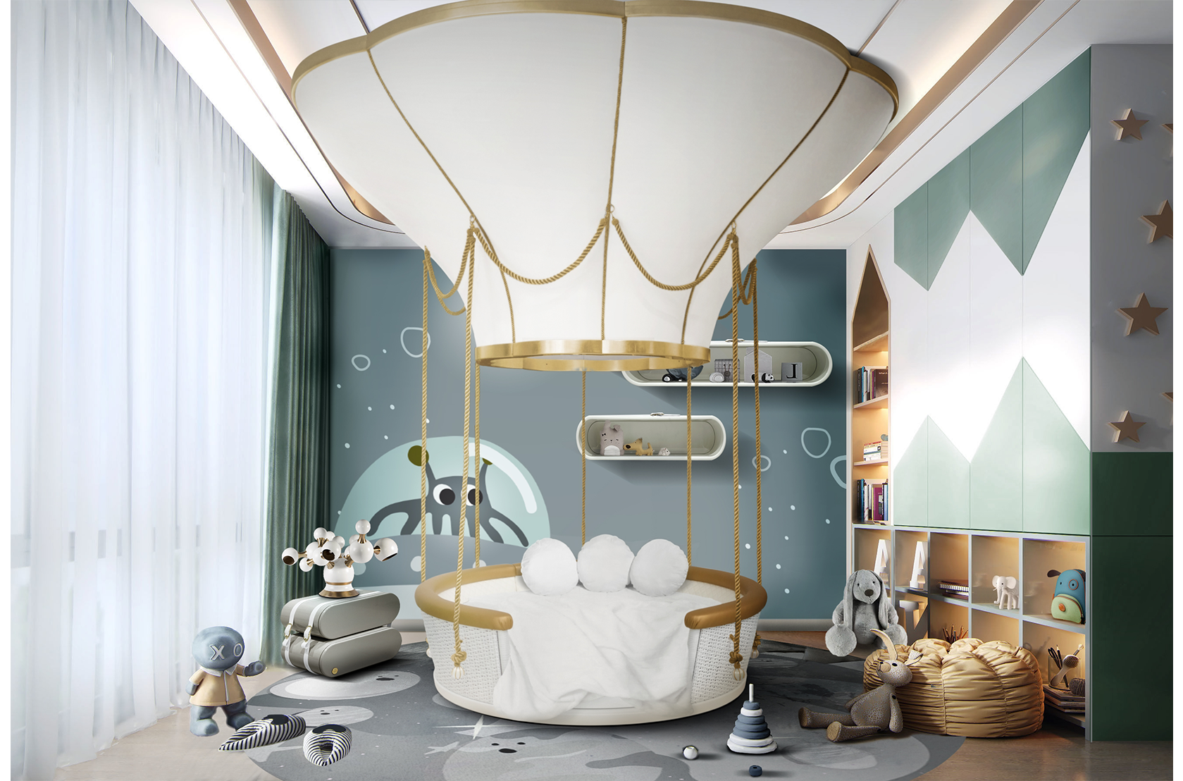 CIST633 Полки в детскую Облако Маленькое Circu  - Вид №7