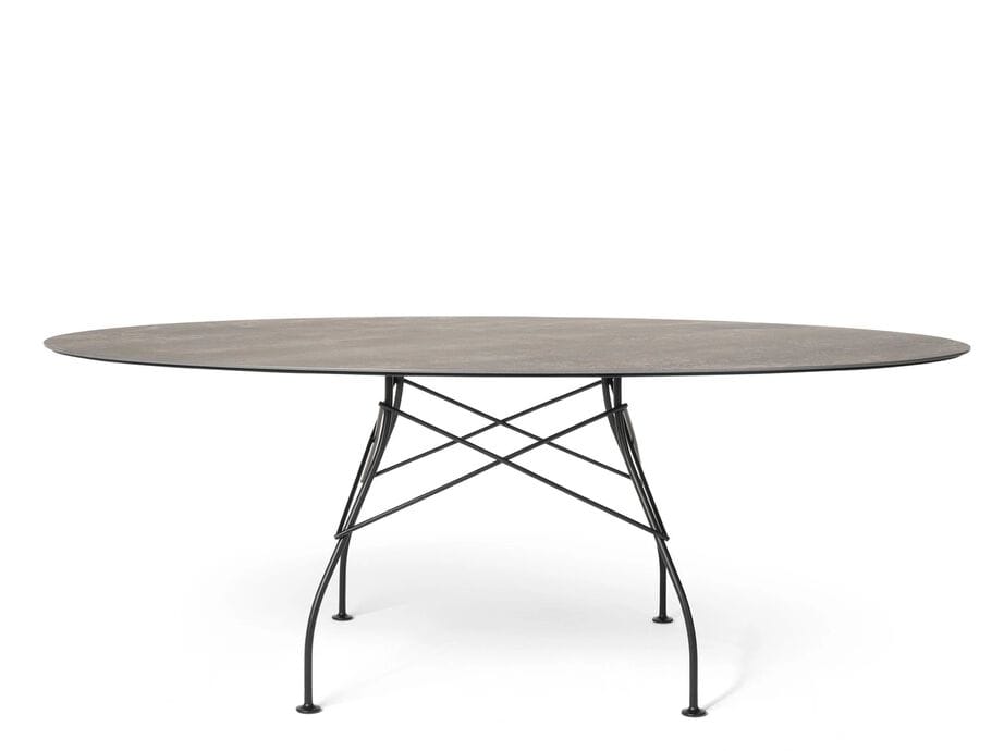 Овальный садовый стол из керамогранита Kartell GLOSSY XXL ARCH-00129936 - Вид №1