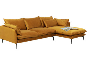 3-местный тканевый диван с полуостровом