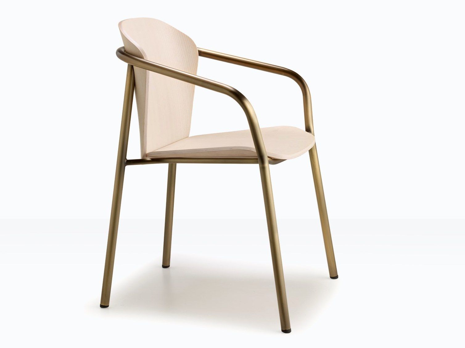 Стальное и деревянное кресло с подлокотниками S-CAB Finn ARCH-00116321 - Вид №8