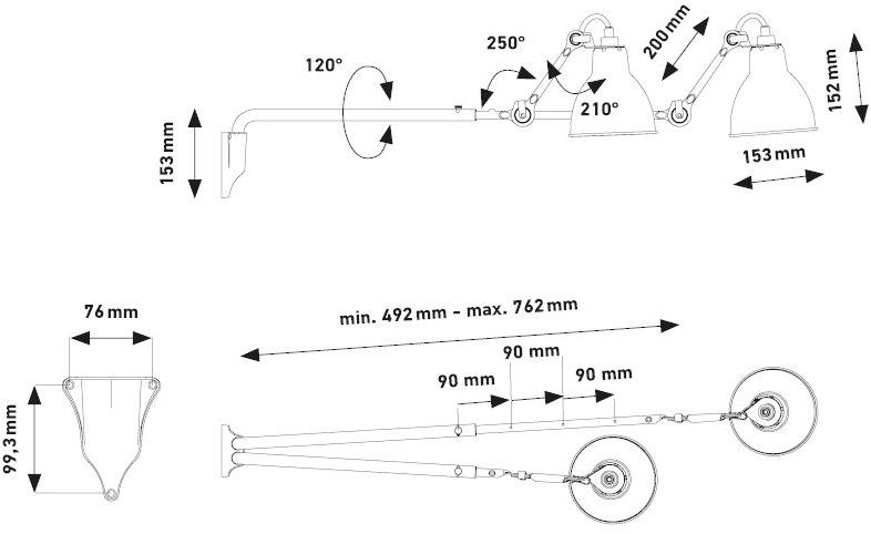 DCW éditions Настенный светильник из стали Les doubles de gras sun-id-1419779 - Вид №1