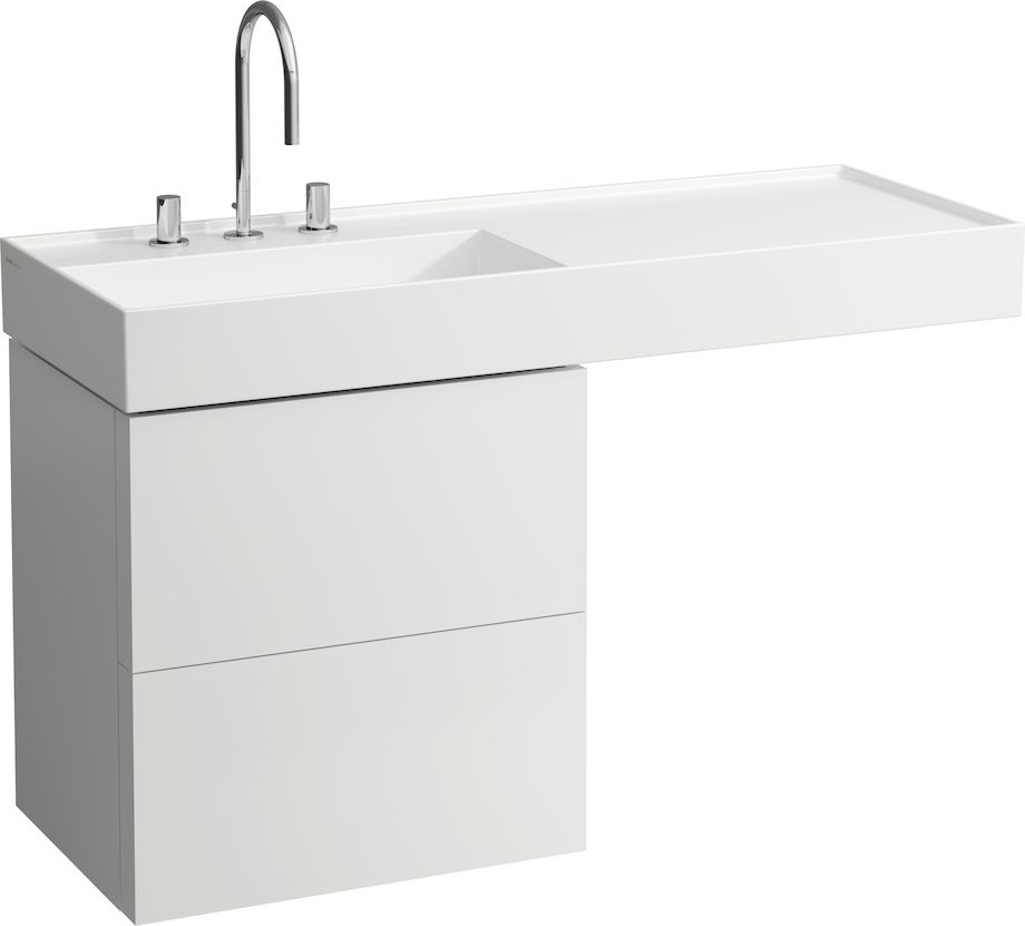 H8133324008151 Раковина, полочка справа, со специальным скрытым сливом LAUFEN PRO - Вид №1