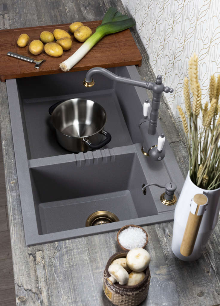 Кухонная мойка Tedori 86-2-LB EV OMOIKIRI 4993938 - Вид №1