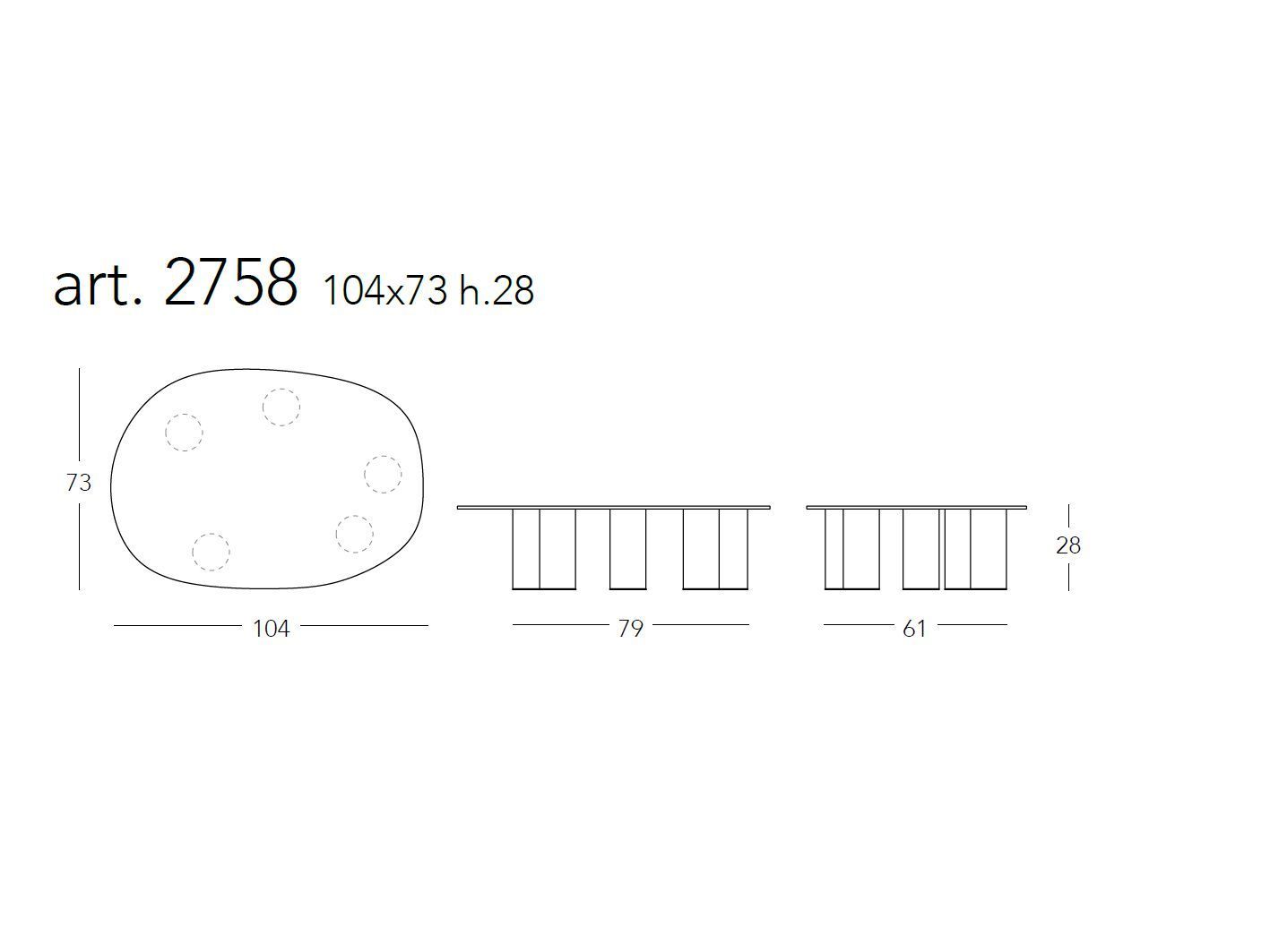 Журнальный столик из ламината с алюминиевыми ножками S-CAB Hyppo ARCH-00142846 - Вид №19