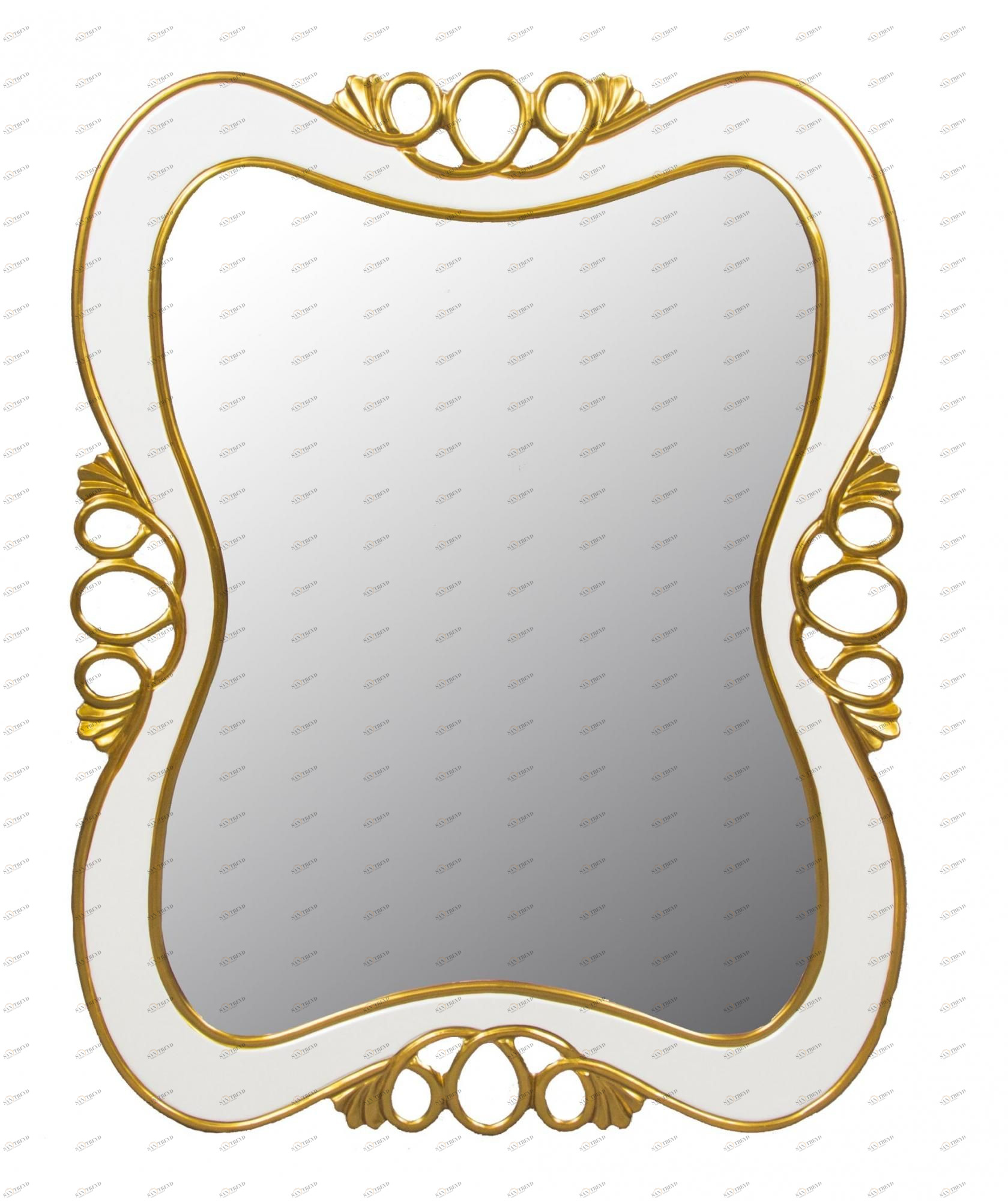 Зеркало JOLI арт.BDF- A3001 Белый с золотом Tessoro BDFA3001MWG