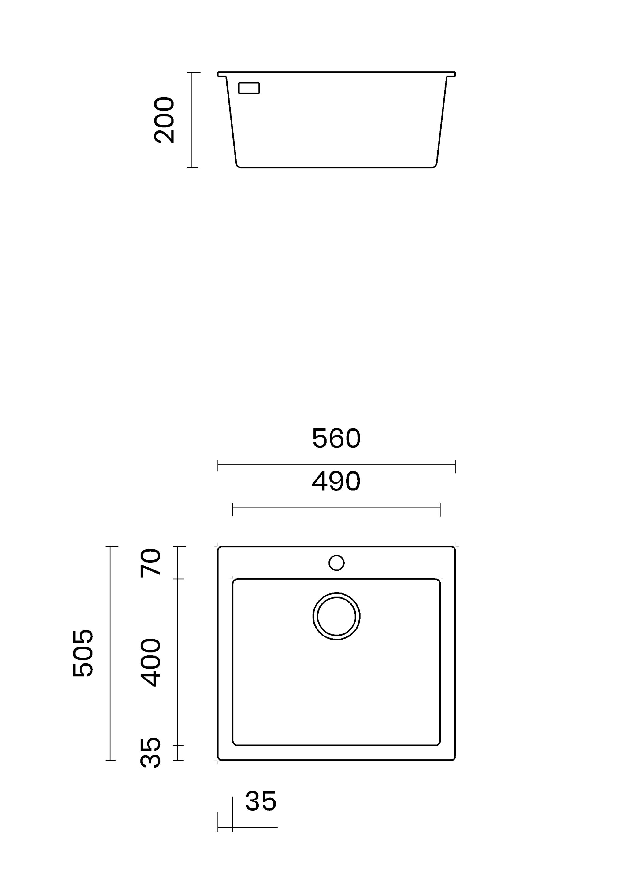 Встраиваемая раковина из композитного материала TASCA композитные раковины ARCH-00041098 - Вид №9