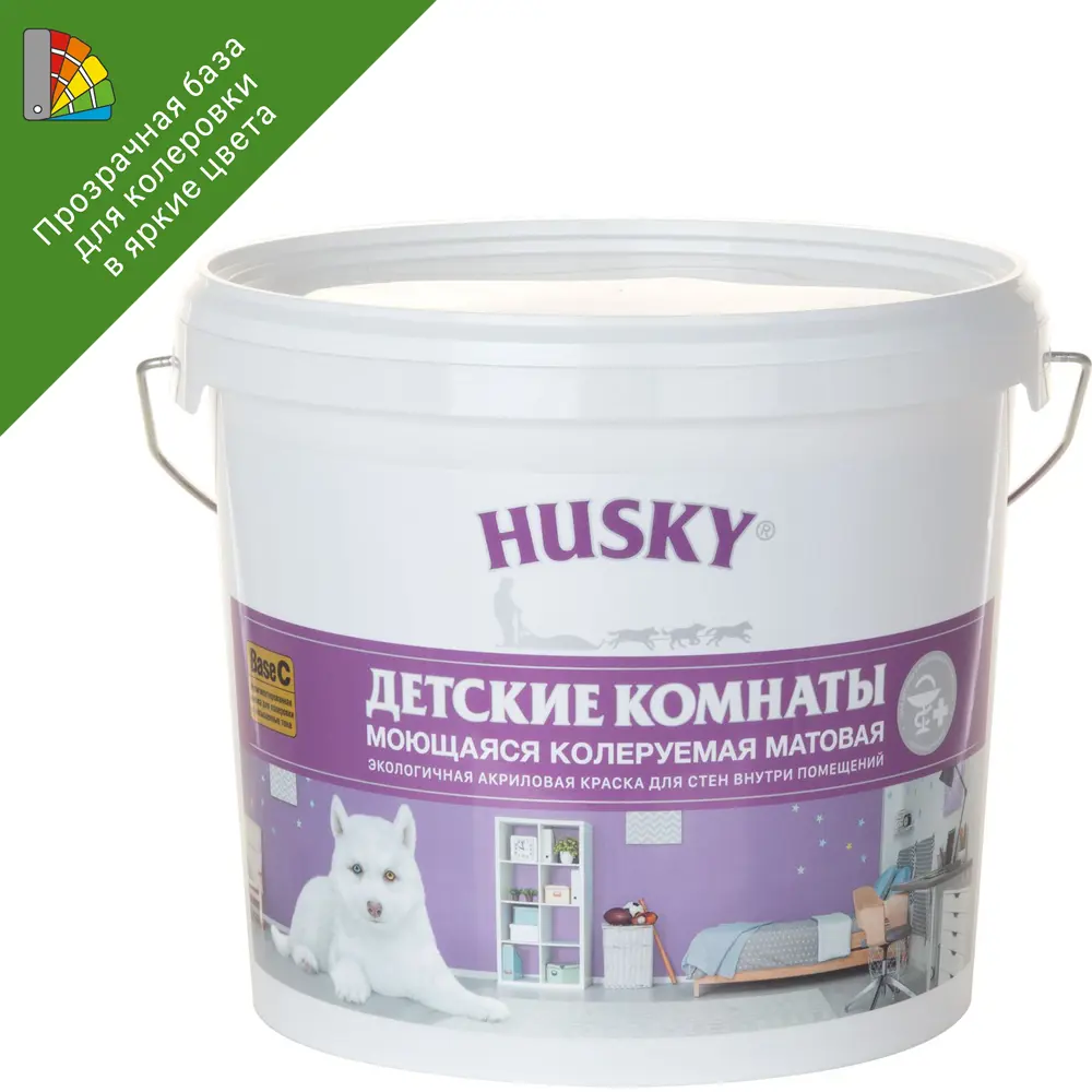 Husky - прозрачная база для колеровки детской краски 5 л 84391882 STLM-0049085