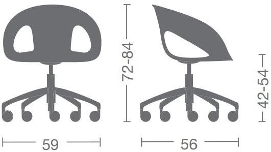 Kastel Регулируемое по высоте офисное кресло с 5 спицами Krizia sun-id-1360924 - Вид №1