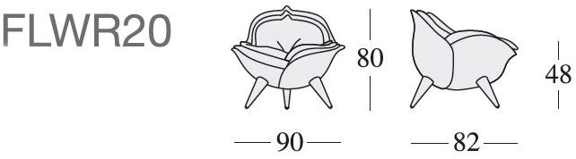 edra Кресло из бархата  Flwr10  - Вид №7
