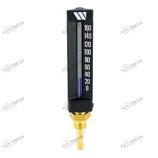 Термометр спиртовой MTG прямой 160° WATTS гильза 50 мм 10006414