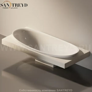 Flaminia IO e SI Столешница с отверстием под ванну бежевая IO84M1.9003