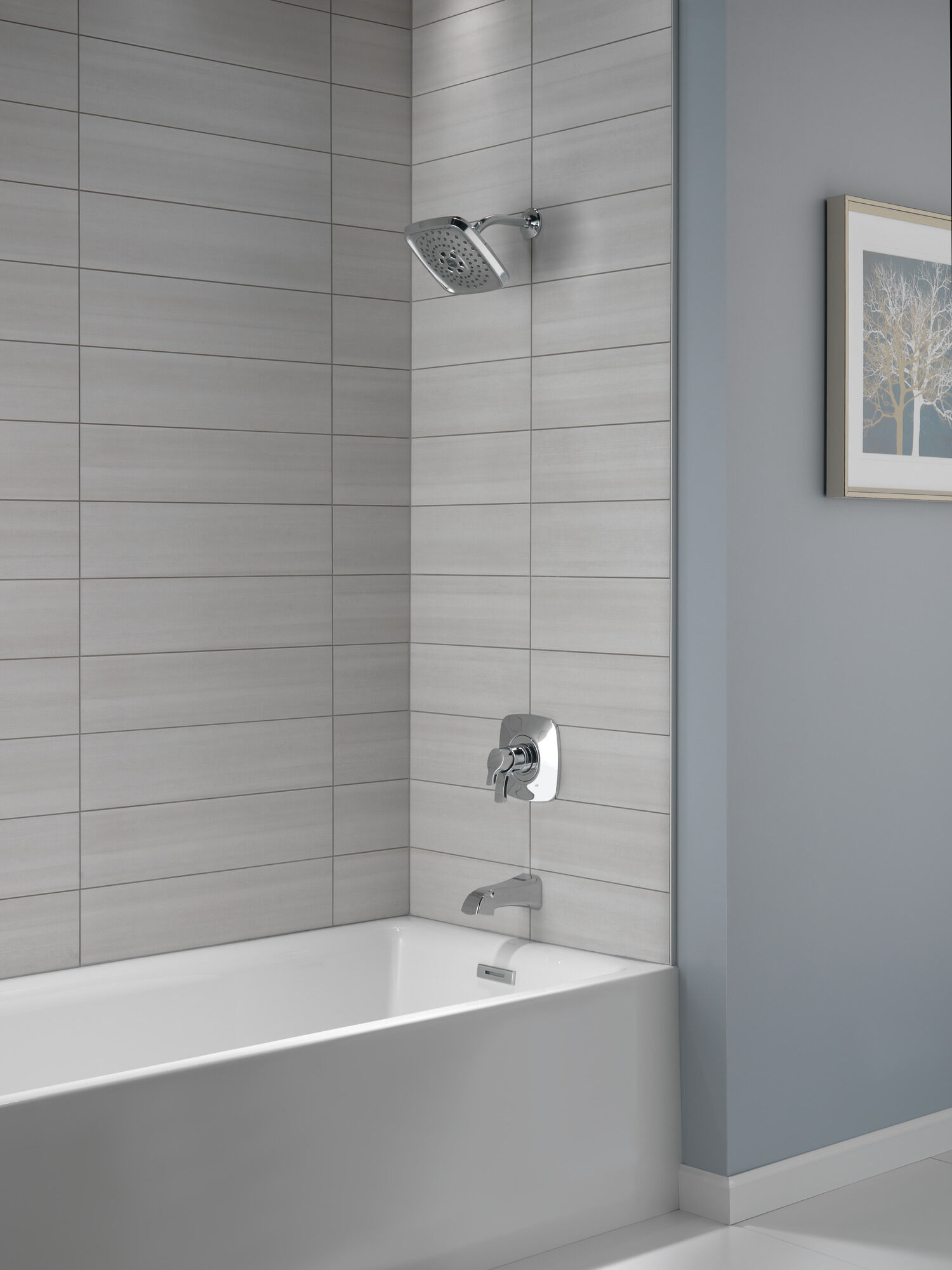 T17452-PN Monitor® 17 Series H2Okinetic® для ванны и душа Delta Faucet Tesla Полированный никель - Вид №6