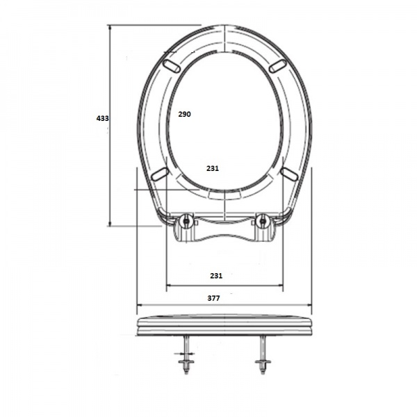161432 Крышка сиденье для унитаза ОРИО  - Вид №1