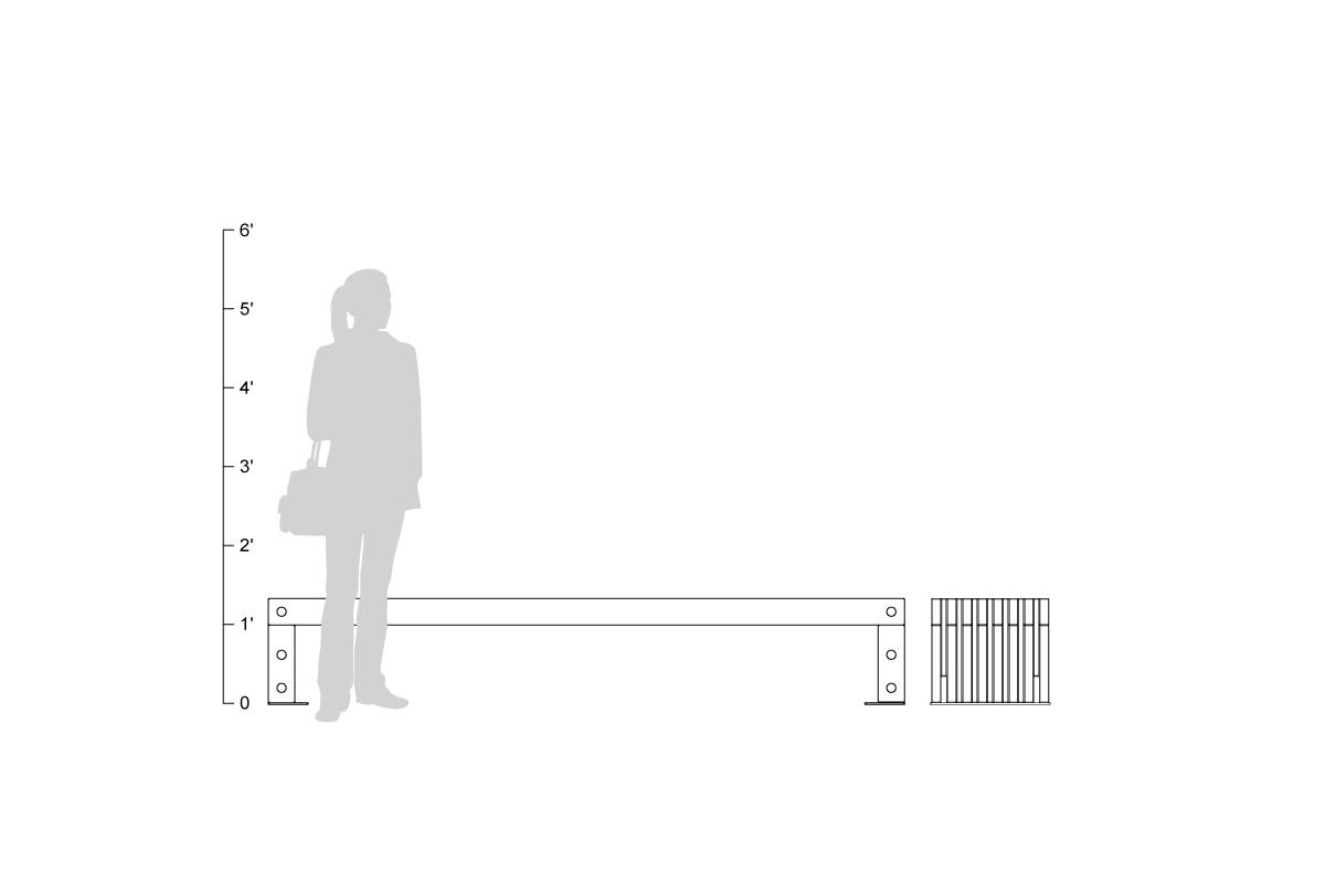 FSRT33 Скамейка Hudson  Forms-surfaces  - Вид №10