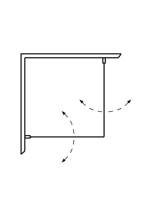 1450410 Igloo Pro Corner Двойное Прозрачное Стекло 80X80 Hafa Прозрачный  - Вид №2