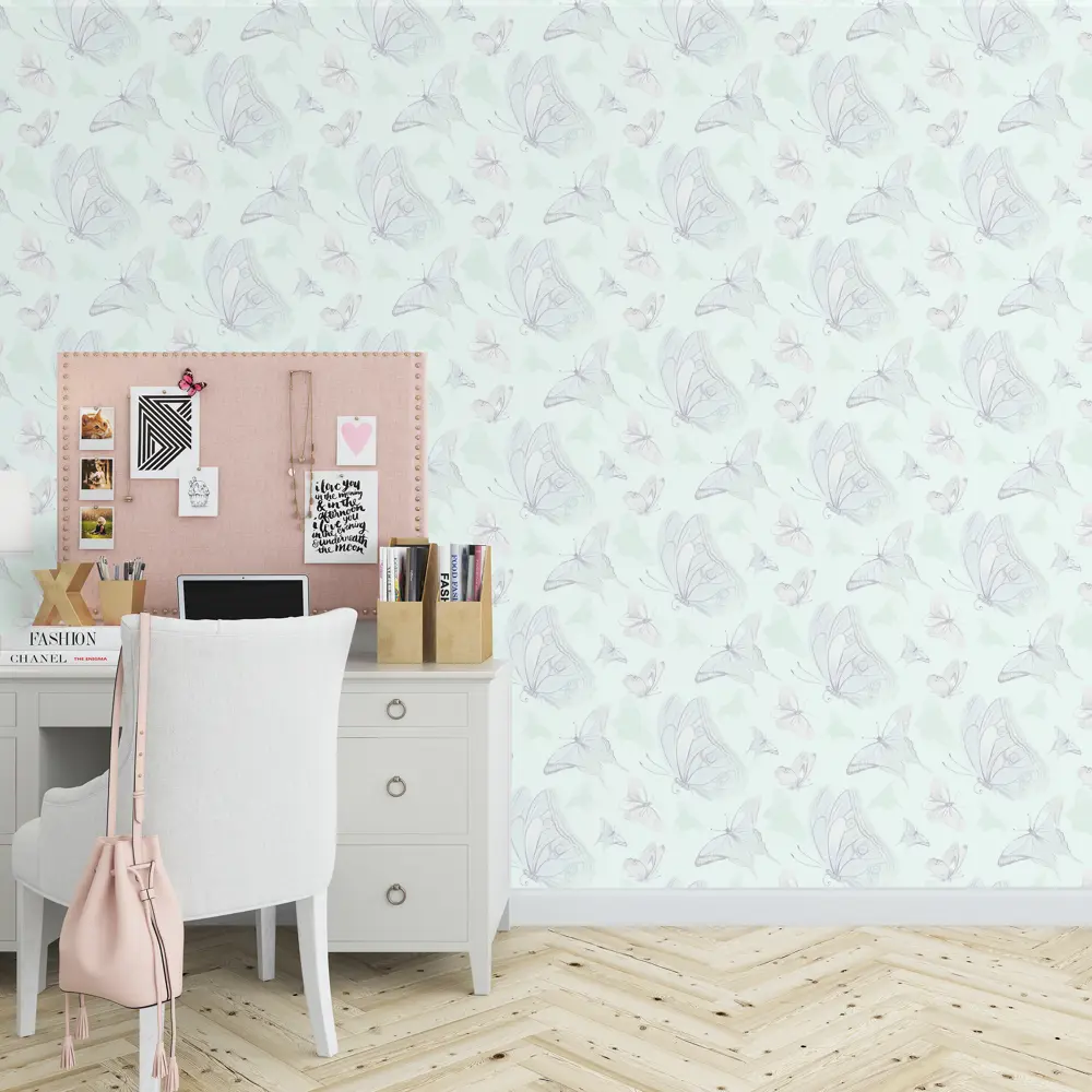 Обои флизелиновые Erismann Бабочки серые 1.06 м ЭР60670-06 STLM-2164043 - Вид №4