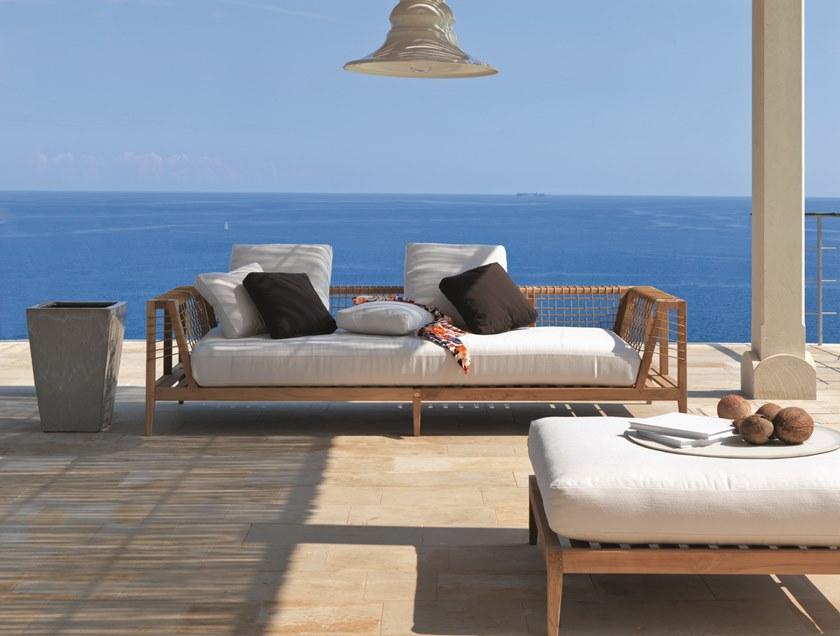 Unopiù Садовый диван из тика и акрила Synthesis Sydig - Вид №1