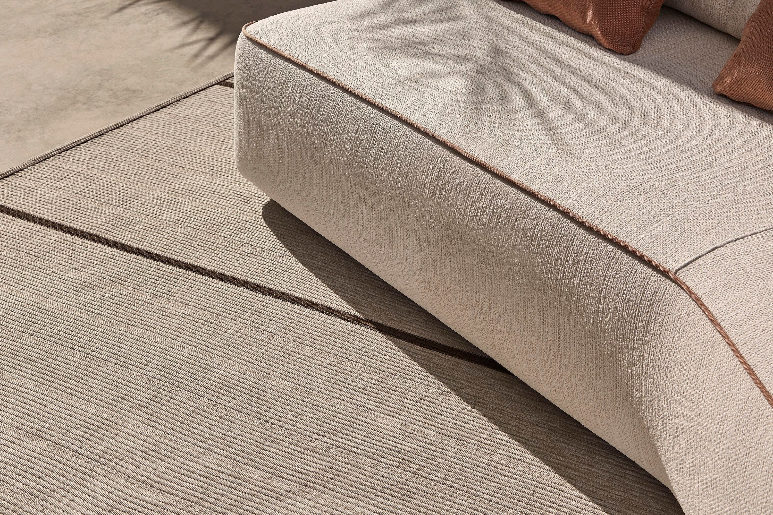 3-местный изогнутый садовый диван из технической ткани EXPORMIM Plump ARCH-00034028 - Вид №4