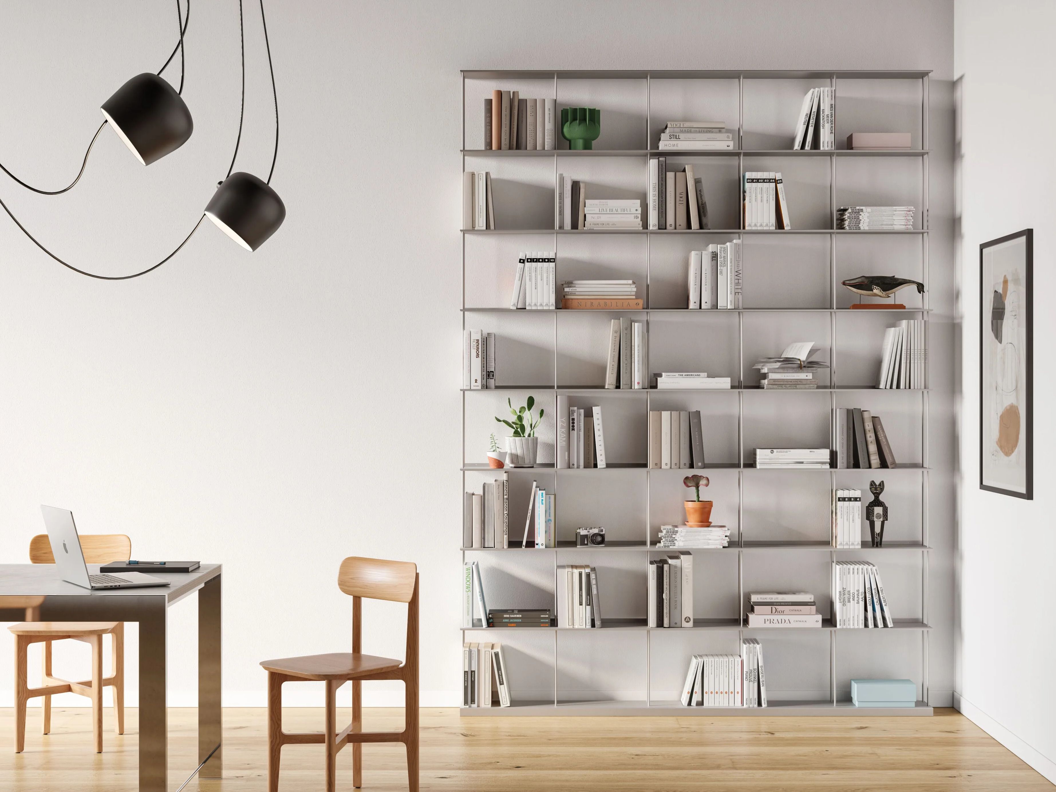 Алюминиевый секционный настенный книжный шкаф KRIPTONITE Krossing Midi ARCH-00127676