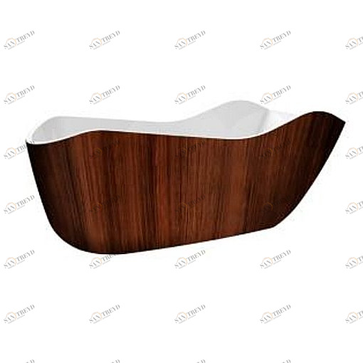Ванна акриловая отдельностоящая Brown Wood Lagard TEONA lgd-tna-bw