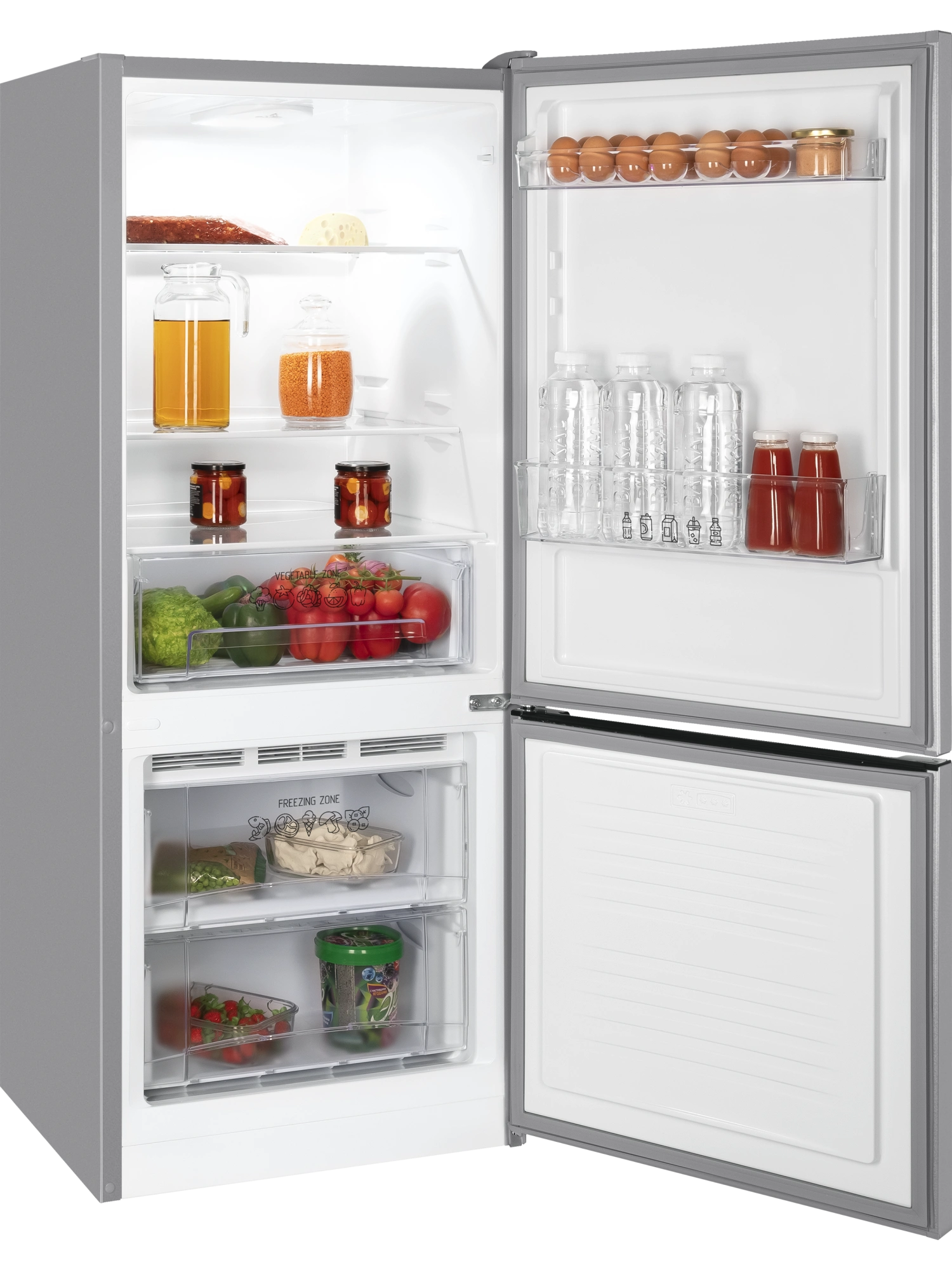 9291889 Холодильник с морозильником   NORD NRB 121 S серебристый STDN-0068513 - Вид №1