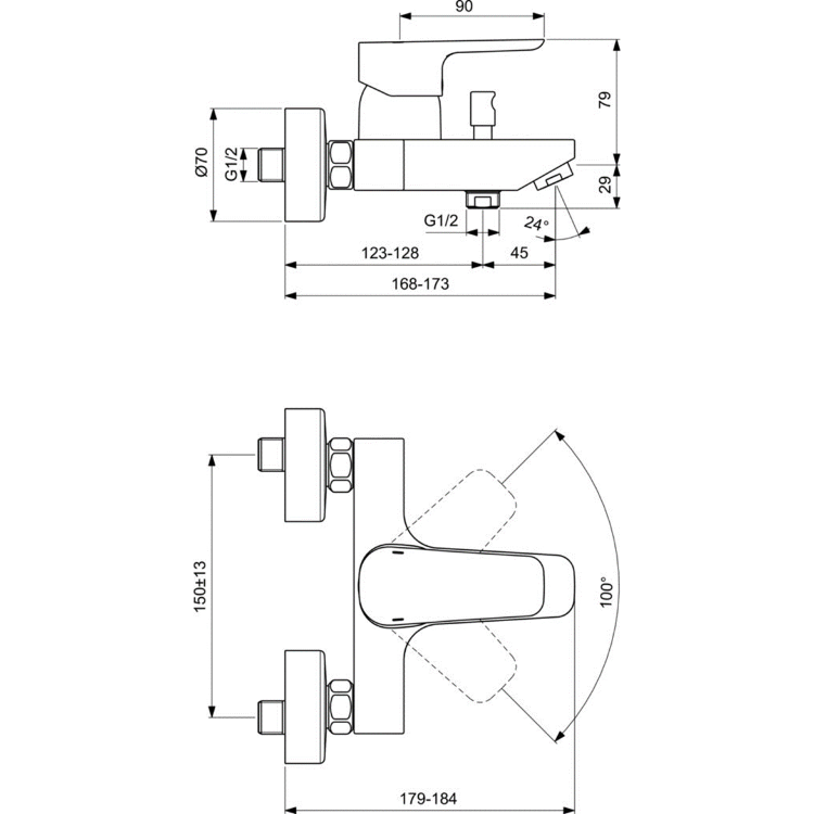 BD005AA Душевой комплект Ideal Standard CERAPLAN III  - Вид №7