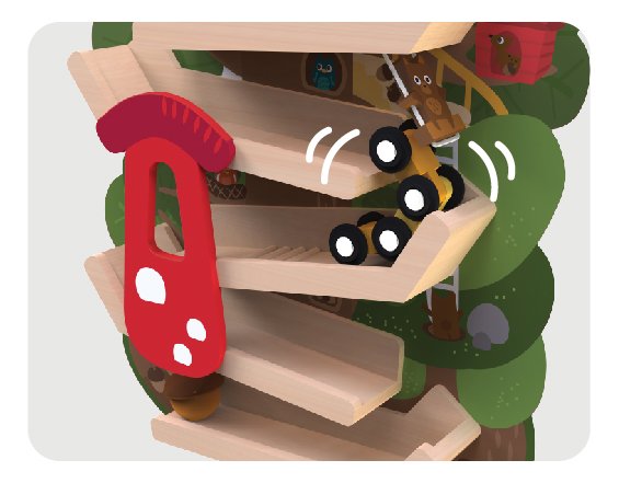 Развивающая игрушка на стену Vertiplay "Приключение на вершине дерева" ORIBEL  322595 Зеленый Santreyd  - Вид №4