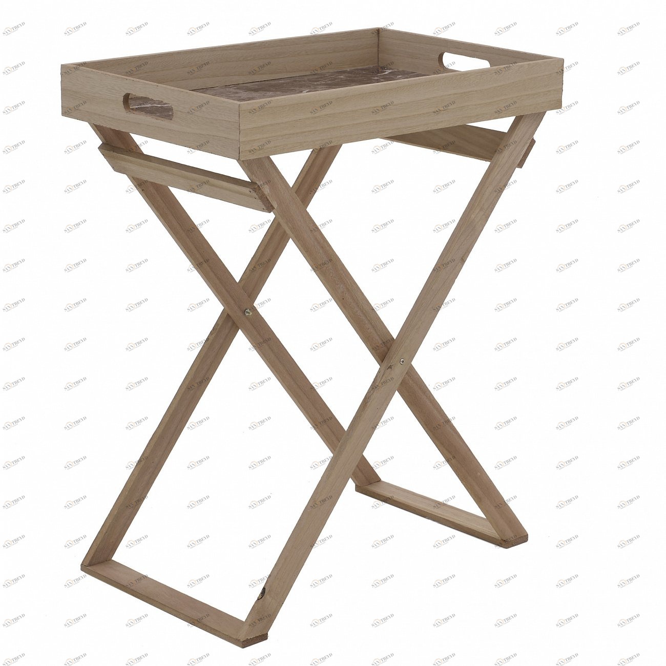 Столик сервировочный с подносом коричневый 49 см One TO4ROOMS  212363 Коричневый 